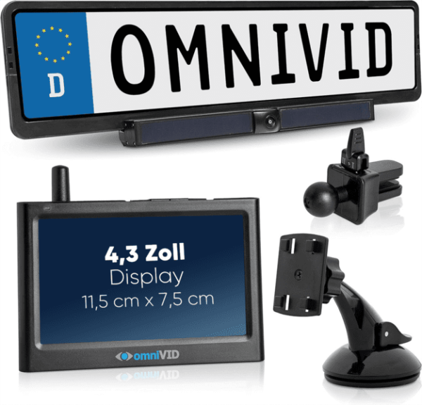 omniVID Solar4 Kabelloses Solar-Rückfahrvideosystem